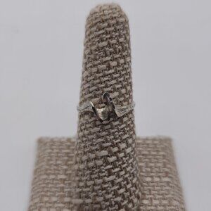 Size 6.75 Sterling Silver Cute Abstract Delicate Ring A2116